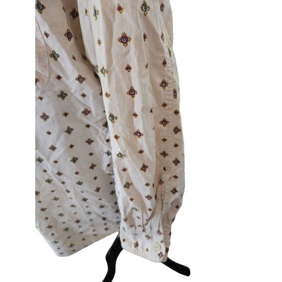 Vintage 80s Gitano Off White Button Up Shirt Size 20W Oversized Baggy - Picture 3 of 5